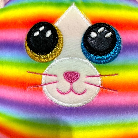 TY SQUISH -A-BOO UNICORN RAINBOW CAT HEATHER PLUSH EMBROIDERED FACE 2 ULTRA SOFT - Picture 2 of 9